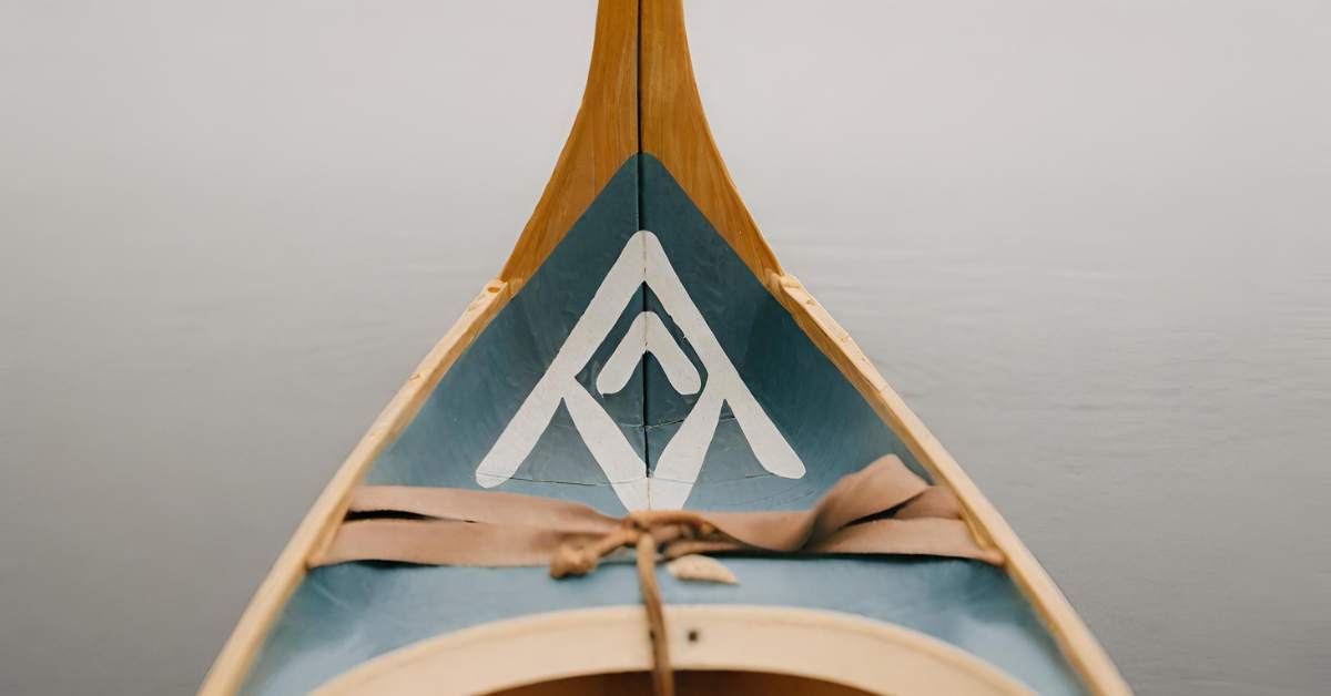 A canoe with the letter a on it.